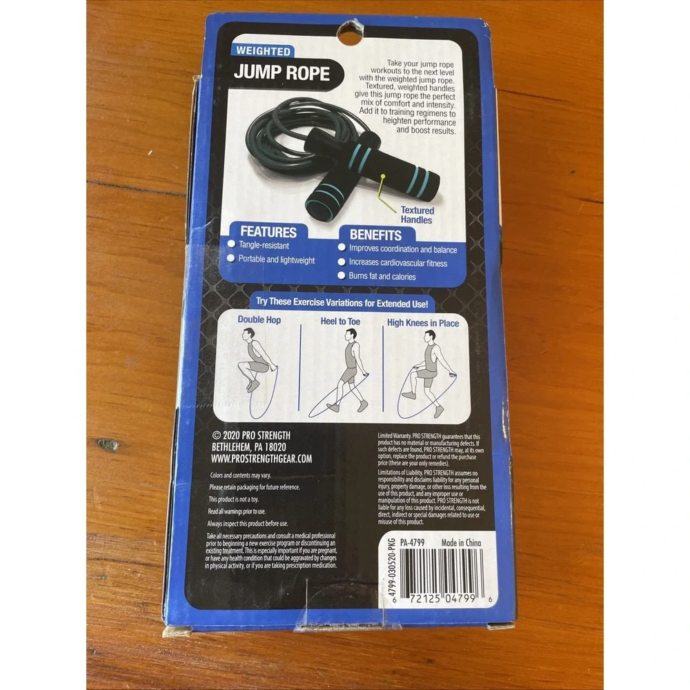 PRO Strength Weighted Jump Rope Tangle-Free Cardio Tone Workout NEW In Package